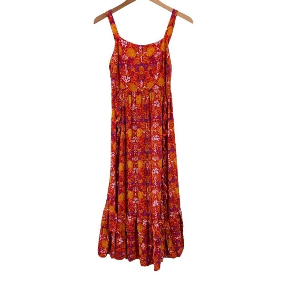 Abel the Label Floral Ruffled Retro Maxi Dress ATL
